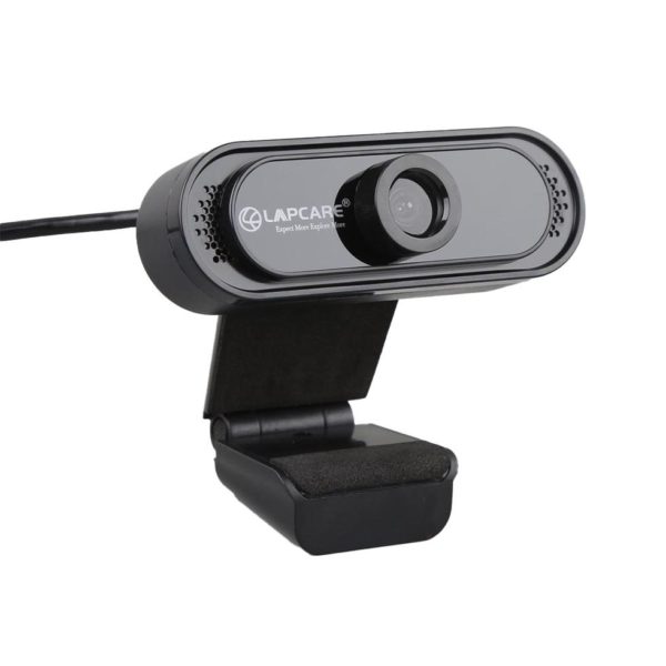 Lapcare Lapcam 720P HD Webcam For PC Desktop & Laptop with Built-in Noise Isolating Microphone & Wide Angle Lens & Large Sensor for Superior Low Light